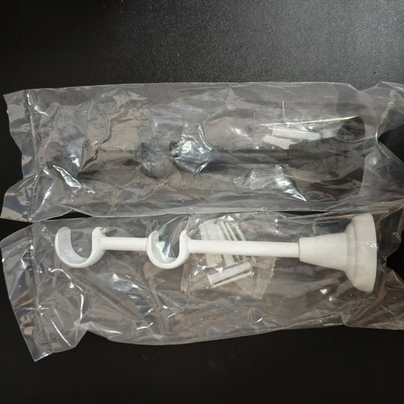 Universális függönyrúdtartó - fém, tinplate anyag, állítható, függöny kiegészítő, világos luxus stílus