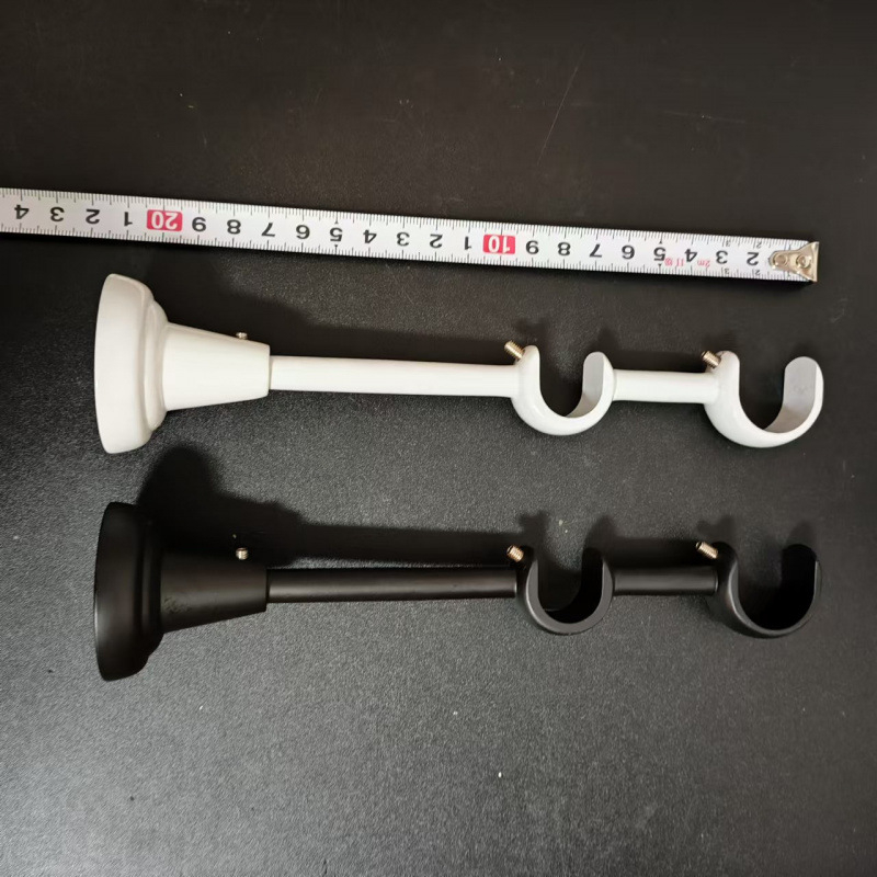 Universális függönyrúdtartó - fém, tinplate anyag, állítható, függöny kiegészítő, világos luxus stílus