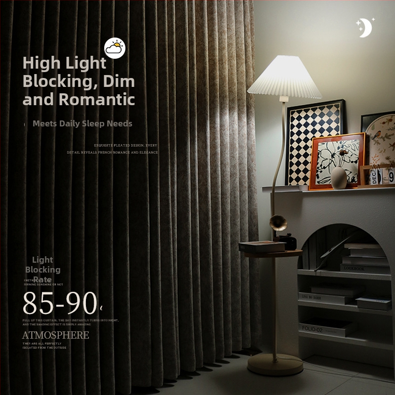 Chenille Jacquard blackout zavjesa - moderni minimalistički stil, za dnevni boravak i spavaću sobu, model 711 Rose Manor
