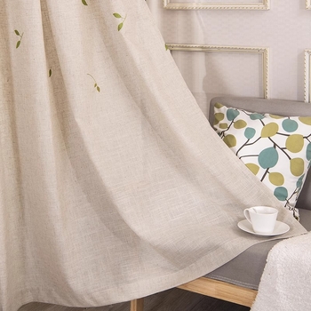 Új kínai stílusú poliészter keverék függöny tájkép mintával, dekoratív és félárnyékoló funkcióval, sarok- vagy síkablakhoz, telepítés tartalmazva