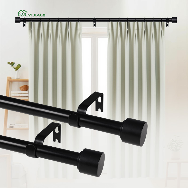 Teleszkópos függönyrúdfogó felső és oldalsó montázshoz – gyanta, Ijiale, testreszabható, licencelt magáncímke, modern egyszerű stílus