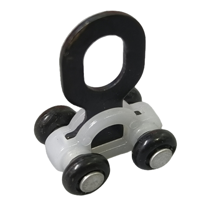 Set kotačića za vodilicu zavjesa s kukicama, četverokutna tračnica, kuglični ležajevi, metalna pločica