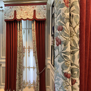 Zavjese u američkom stilu s visokim zatamnjenjem, model 2026, chenille jacquard tkanina, gotov proizvod