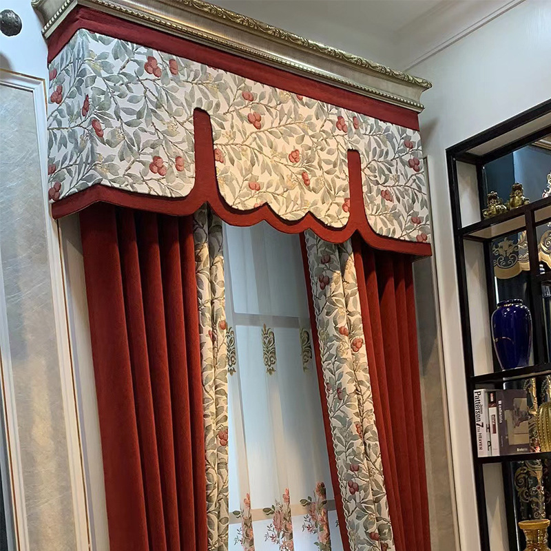 Zavjese u američkom stilu s visokim zatamnjenjem, model 2026, chenille jacquard tkanina, gotov proizvod
