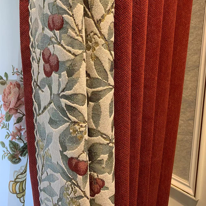 Zavjese u američkom stilu s visokim zatamnjenjem, model 2026, chenille jacquard tkanina, gotov proizvod