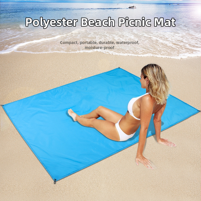 Prenosná plážová pikniková podložka — mini, 210T vodeodolná tkanina, odolná voči vlhkosti, vonkajšie použitie