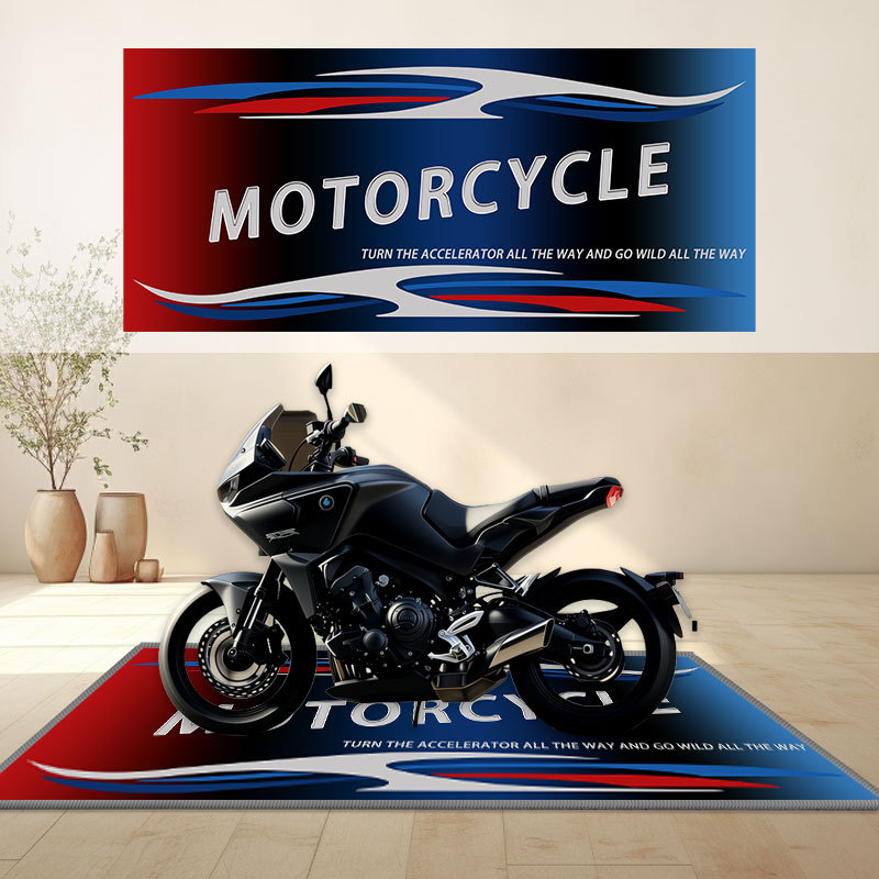 Tepih za ljubitelje motocikala: tepih motociklističke momčadi, izložbeni podni tepih, apsorbirajući tepih za spavaću sobu