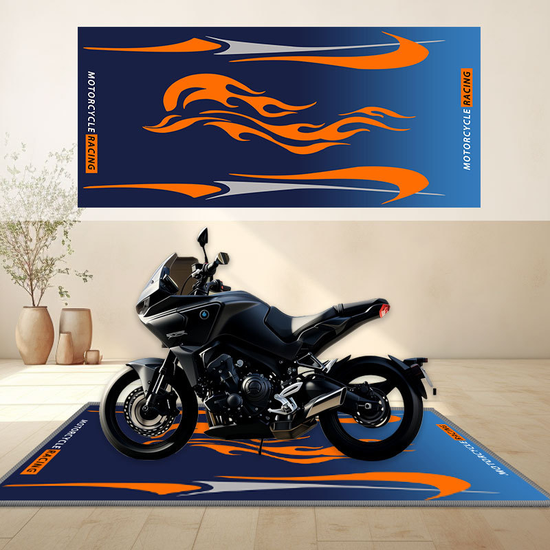 Tepih za ljubitelje motocikala: tepih motociklističke momčadi, izložbeni podni tepih, apsorbirajući tepih za spavaću sobu