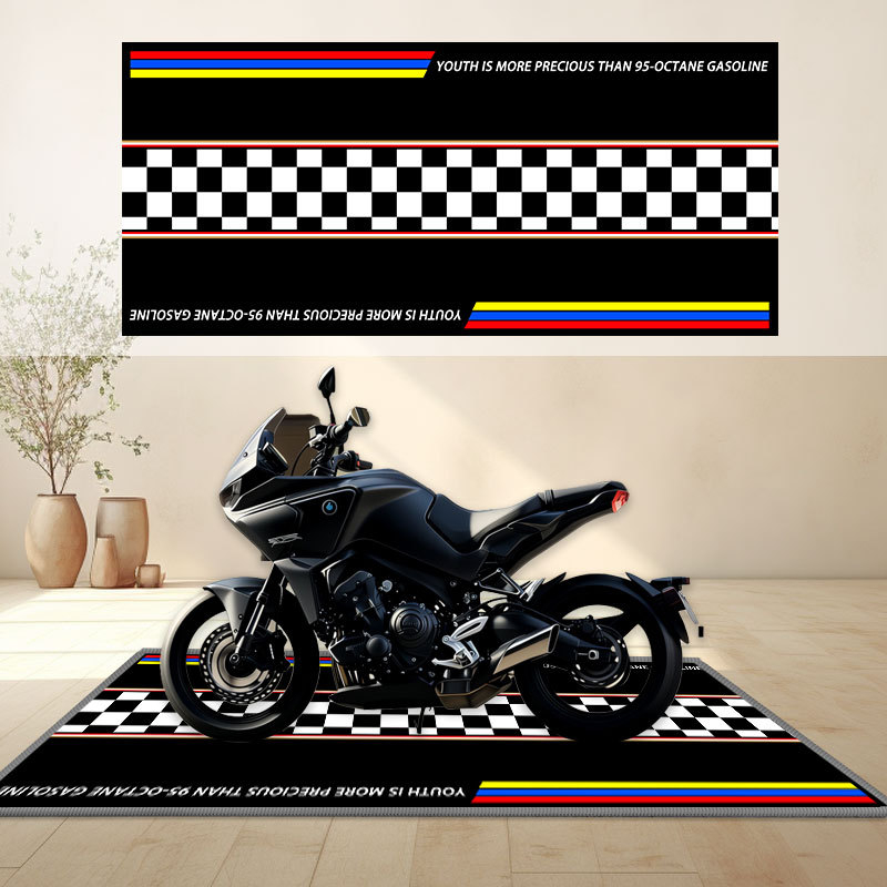 Tepih za ljubitelje motocikala: tepih motociklističke momčadi, izložbeni podni tepih, apsorbirajući tepih za spavaću sobu