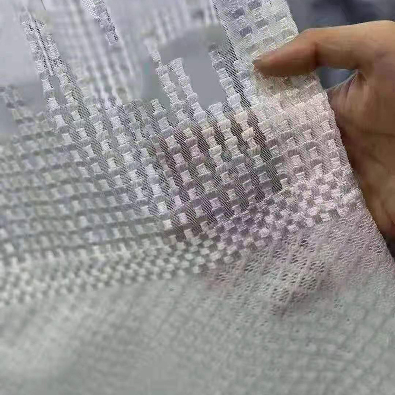 Κουρτίνα παραθύρου με κέντημα από πολυεστέρα — μοντέρνο μινιμαλιστικό στυλ; κέντημα; σκίαση; προσαρμόσιμη