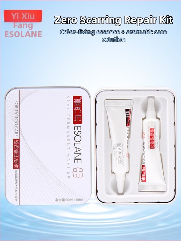 Σετ περιποίησης μετά από ημιμόνιμο μακιγιάζ φρυδιών και χειλιών – κρέμα επισκευής χωρίς κρούστες και ορός αποκατάστασης, 20 ml, Yixiu Square