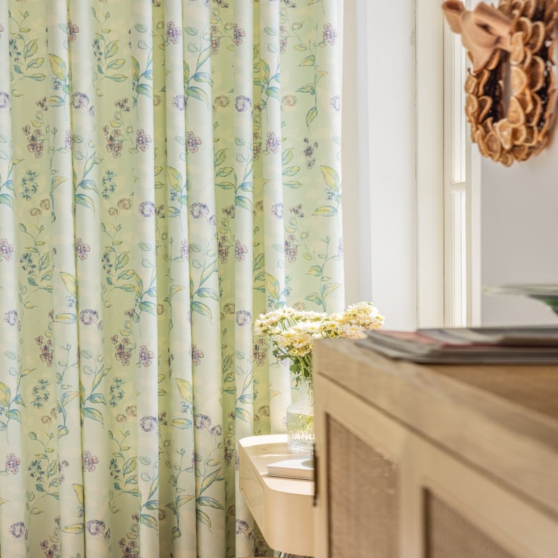 Zavjese od flanele za prozore, djelomično zatamnjenje 40–70%, za dnevni boravak i spavaću sobu, moderni minimalistički stil, motiv lišća