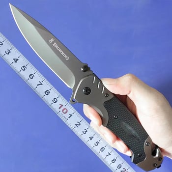 Сгъваем къмпинг нож, неръждаема стомана, Jin Tuo марка, бързо отваряне, тактически нож за външни условия и самозащита