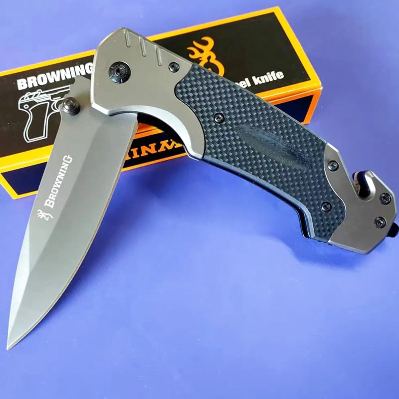 Сгъваем къмпинг нож, неръждаема стомана, Jin Tuo марка, бързо отваряне, тактически нож за външни условия и самозащита
