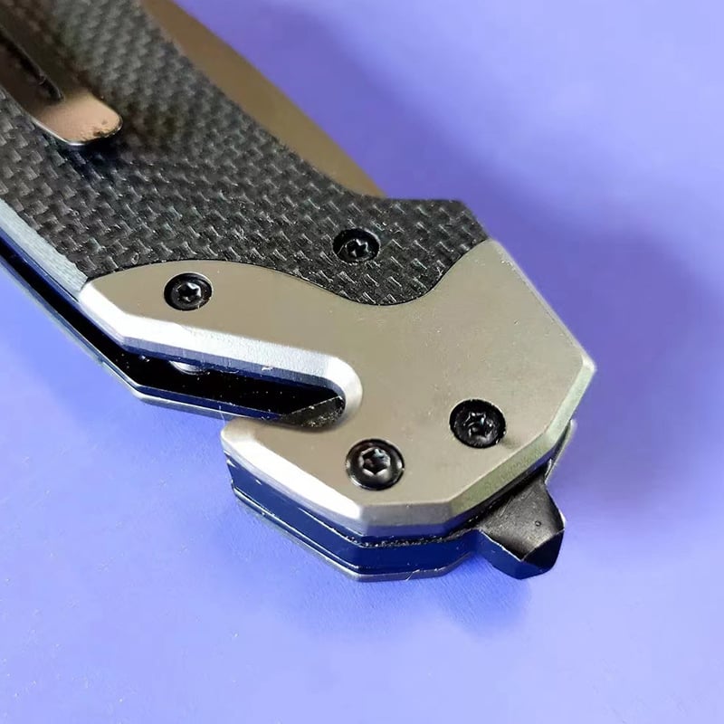 Сгъваем къмпинг нож, неръждаема стомана, Jin Tuo марка, бързо отваряне, тактически нож за външни условия и самозащита