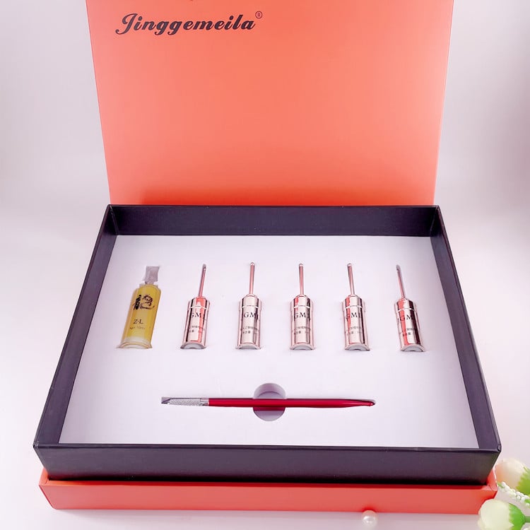 Jinggemeila Ιδιωτικό Σετ Χρωστικού για Τατουάζ Φρυδιών, Γραμμή Ματιών και Χείλη – 15 g Καθαρό Περιεχόμενο, Σετ 30 Τεμάχια, Εξουσιοδοτημένη Ιδιωτική Μάρκα