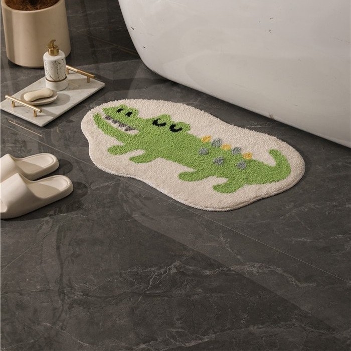 Protuklizni flokirani podni tepih, mikrovlakno, strojno tkanje, perivo, prilagodljivo uzorcima