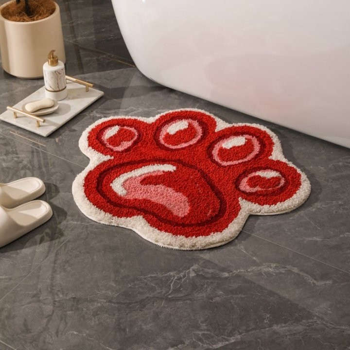 Protuklizni flokirani podni tepih, mikrovlakno, strojno tkanje, perivo, prilagodljivo uzorcima