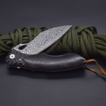 Sklopivi nož VG10 damaska čelika, brzo otvaranje, za kampiranje i samoobranu