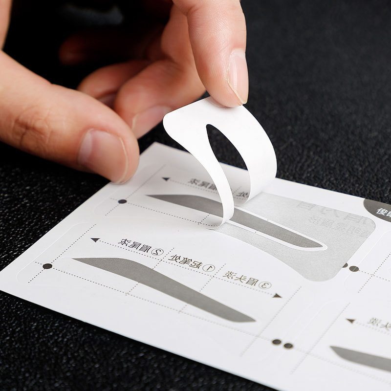 Σετ αυτοκόλλητων φρυδιών Han Zi-Lei για άνδρες – 12 σχήματα φρυδιών για αρχάριους