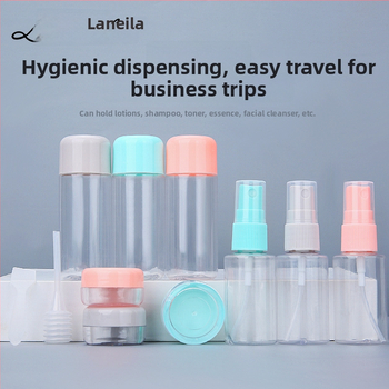 Lamella σετ 8 τεμαχίων ταξιδιωτικά μπουκαλάκια ψεκασμού με αντλία και άδειες φιάλες δειγμάτων, χωρητικότητα 45 ml