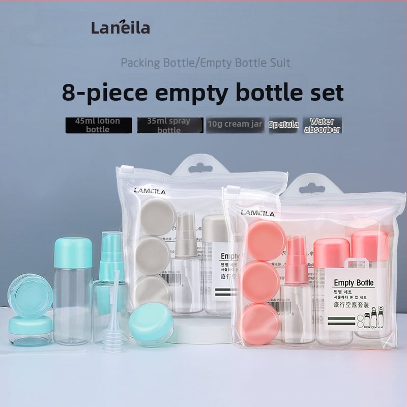 Lamella σετ 8 τεμαχίων ταξιδιωτικά μπουκαλάκια ψεκασμού με αντλία και άδειες φιάλες δειγμάτων, χωρητικότητα 45 ml