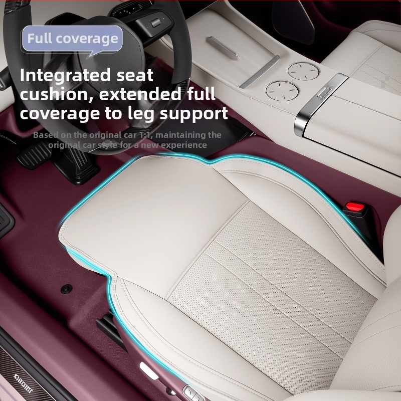 Podložka sedadla do auta kompatibilná s Xiaomi YU7, koža odolná proti špine, priedušná, štyri sezóny, prispôsobiteľná