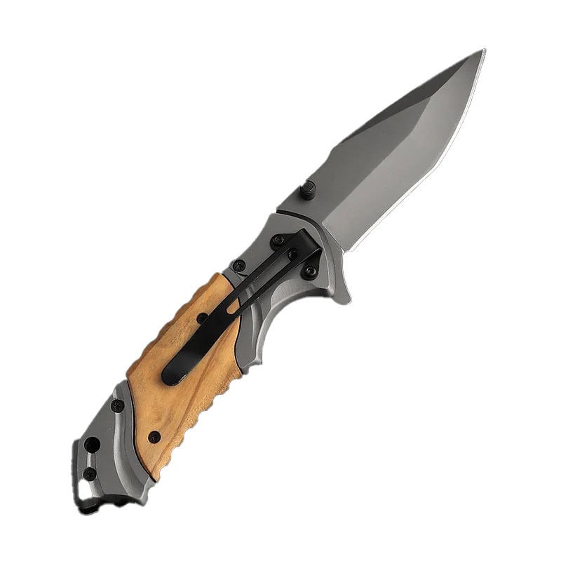 Πτυσσόμενο τακτικό μαχαίρι αυτοάμυνας για υπαίθριες δραστηριότητες – ανοξείδωτος χάλυβας, λάμα 8,2 cm, γρήγορο άνοιγμα