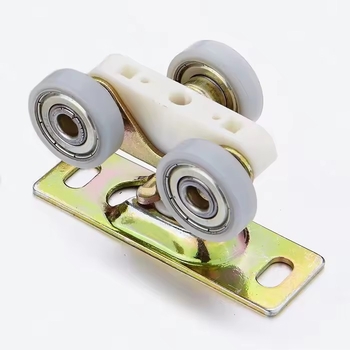 Rola pentru ușă glisantă, material PA66+ rulment 608, diametru exterior 25,3 mm, diametru ax 22 mm, model 608ZZ, încărcare maximă 125 kg