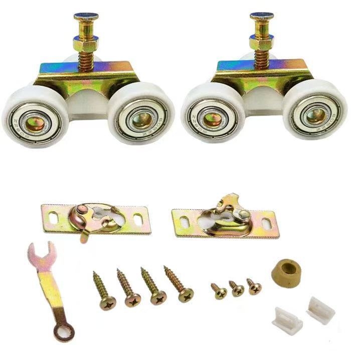 Rola pentru ușă glisantă, material PA66+ rulment 608, diametru exterior 25,3 mm, diametru ax 22 mm, model 608ZZ, încărcare maximă 125 kg