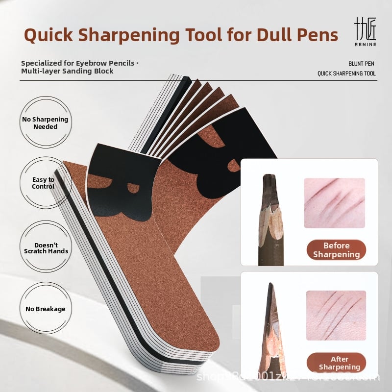 Εργαλείο ακονίσματος μολυβιού φρυδιών με λεπτό γυαλόχαρτο και ταινία λείανσης για καθημερινούς χρήστες