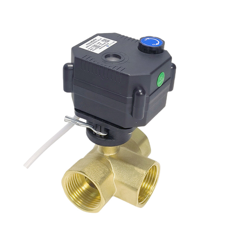 Flomarvel troputni električni kuglasti ventil od mesinga, horizontalni, ručno-automatska integracija, 3-sekundno brzo otvaranje