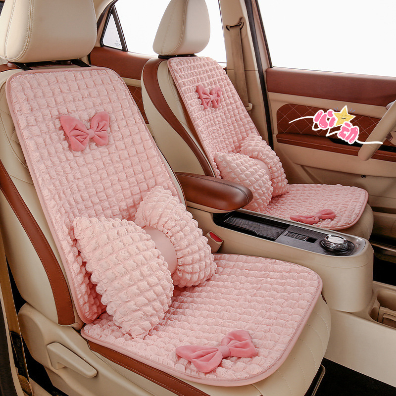 3D puff jastuk za auto sjedalo za sve sezone, kompatibilan s Euler Good Cat, Ballet Cat, Lightning Cat, White Cat, Black Cat — površina: poliester, punilo: spužva, stil uski struk, Cow Mom Craft