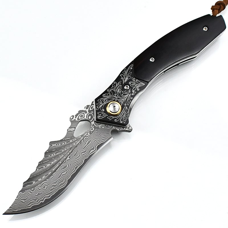 Premium vanjski sklopivi nož s visokom tvrdoćom, mehanizamom brzog otvaranja s ležajem, taktička primjena i samozaštita