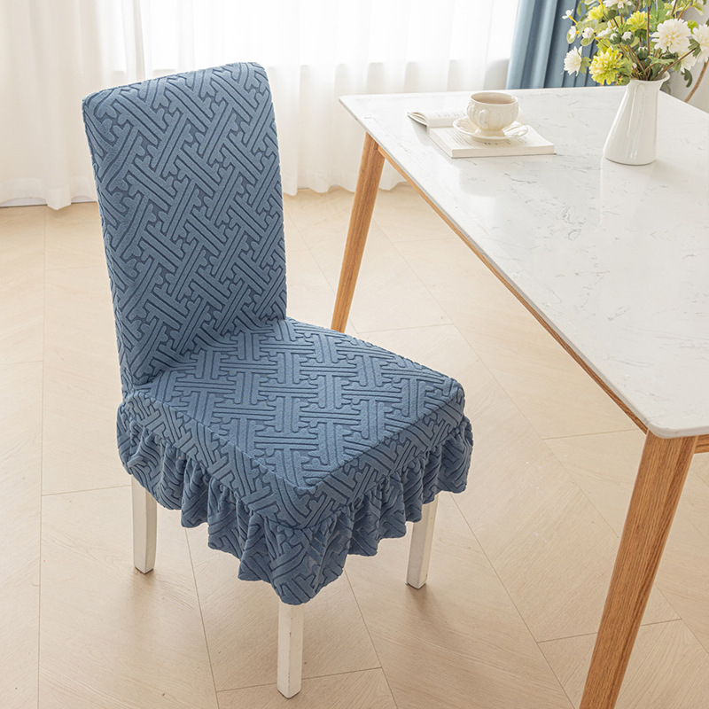 Poliester navlaka za stolicu, pravokutnog oblika, geometrijski motiv, moderan jednostavan stil, s integriranim naslonom