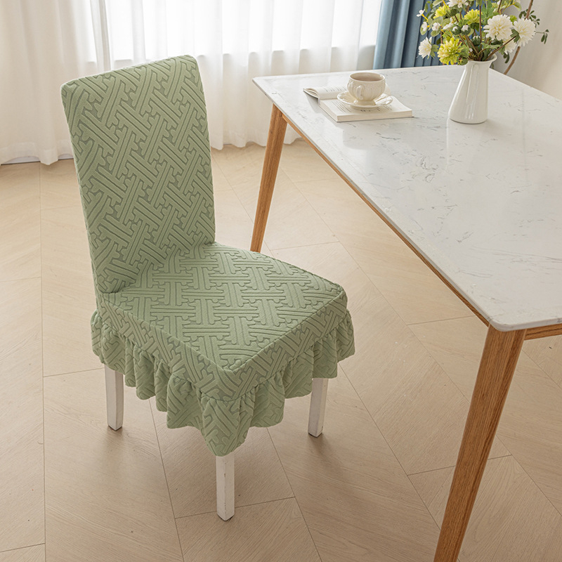 Poliester navlaka za stolicu, pravokutnog oblika, geometrijski motiv, moderan jednostavan stil, s integriranim naslonom