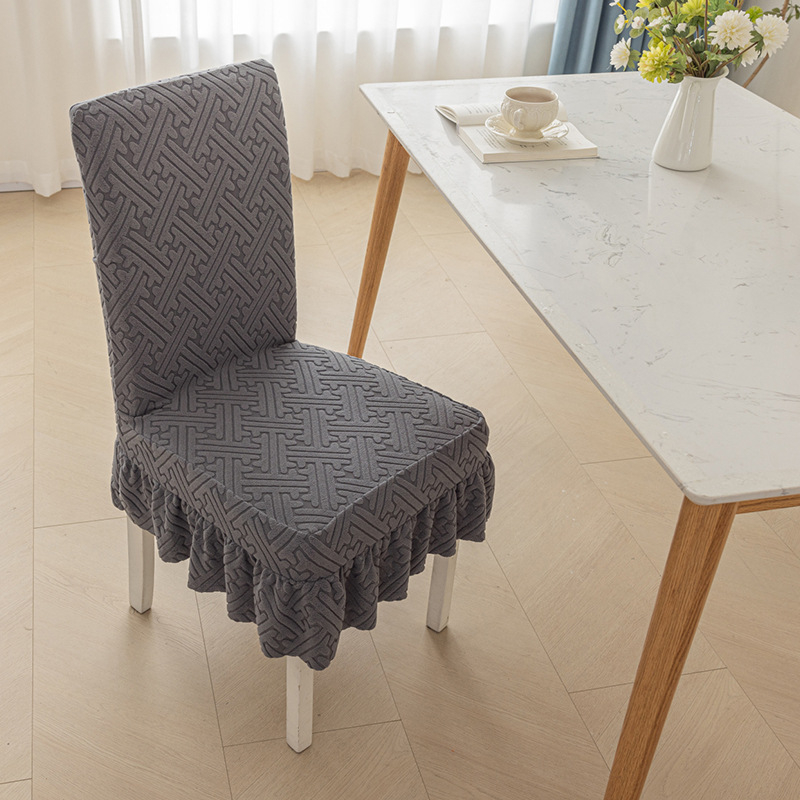 Poliester navlaka za stolicu, pravokutnog oblika, geometrijski motiv, moderan jednostavan stil, s integriranim naslonom