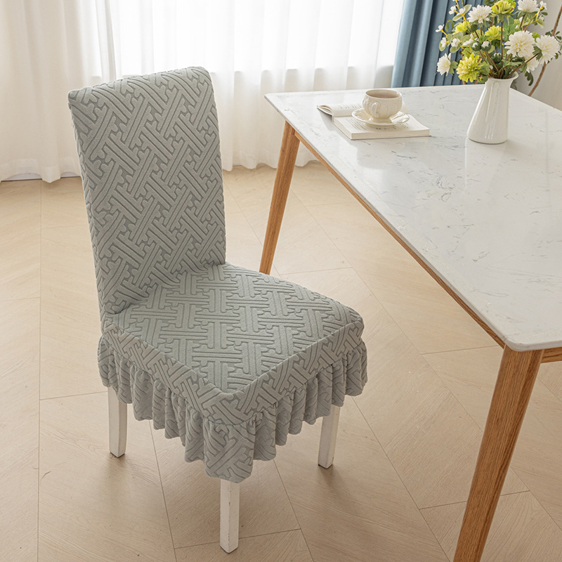 Poliester navlaka za stolicu, pravokutnog oblika, geometrijski motiv, moderan jednostavan stil, s integriranim naslonom