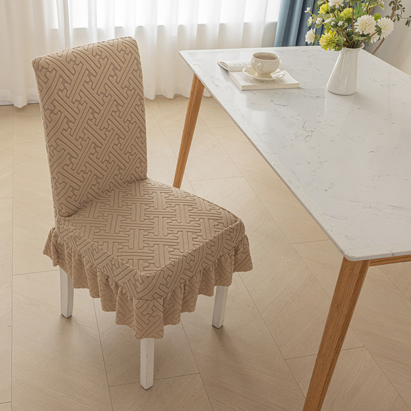 Poliester navlaka za stolicu, pravokutnog oblika, geometrijski motiv, moderan jednostavan stil, s integriranim naslonom