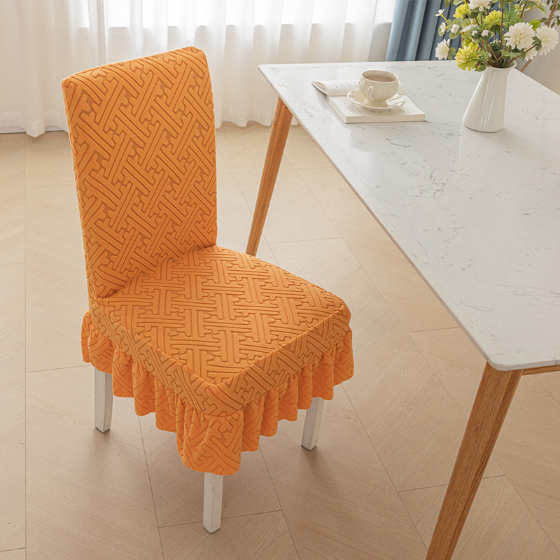 Poliester navlaka za stolicu, pravokutnog oblika, geometrijski motiv, moderan jednostavan stil, s integriranim naslonom