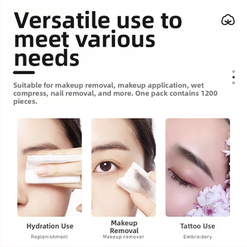 Δίσκοι βαμβακιού για αφαίρεση μακιγιάζ, μονής στρώσης, λεπτοί, χωρίς νιφάδες, 100 g