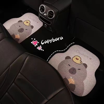 Covorașe auto Capybara — Decorativ, Rezistente la murdărie și uzură, Ușor de curățat (Logo imprimat, Potrivire generală, Personalizare disponibilă)