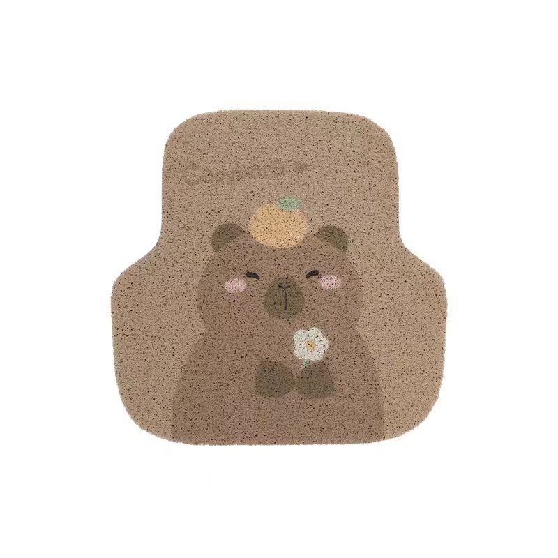 Covorașe auto Capybara — Decorativ, Rezistente la murdărie și uzură, Ușor de curățat (Logo imprimat, Potrivire generală, Personalizare disponibilă)