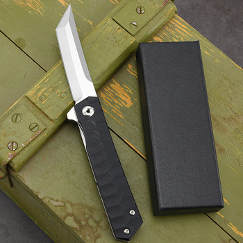 Nerđavi čelik – vanjski sklopivi nož, kompaktni džepni nož za samoodbranu i kampiranje, brzo otvaranje