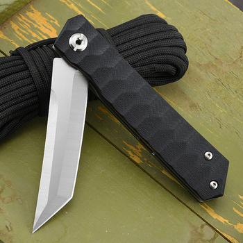 Nerđavi čelik – vanjski sklopivi nož, kompaktni džepni nož za samoodbranu i kampiranje, brzo otvaranje