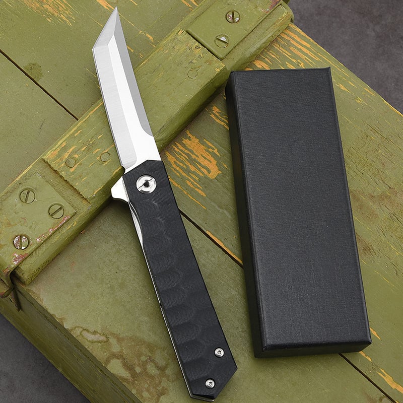 Nerđavi čelik – vanjski sklopivi nož, kompaktni džepni nož za samoodbranu i kampiranje, brzo otvaranje
