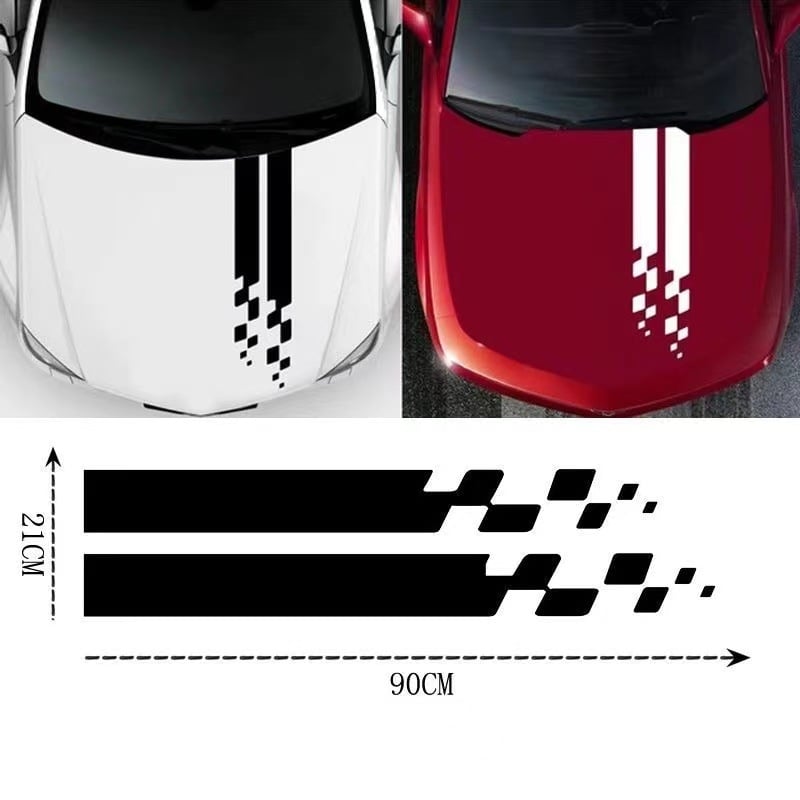 Dekorativna naljepnica za poklopac motora, motiv cvijeće, (Materijal: naljepnica; Tip: naljepnica za motor; Ugradnja: ljepilo)