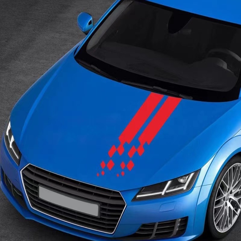 Dekorativna naljepnica za poklopac motora, motiv cvijeće, (Materijal: naljepnica; Tip: naljepnica za motor; Ugradnja: ljepilo)