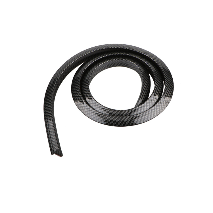 Bandă decorativă universală pentru sprâncenele roților, textură 3D din fibră de carbon, cauciuc, model 30256