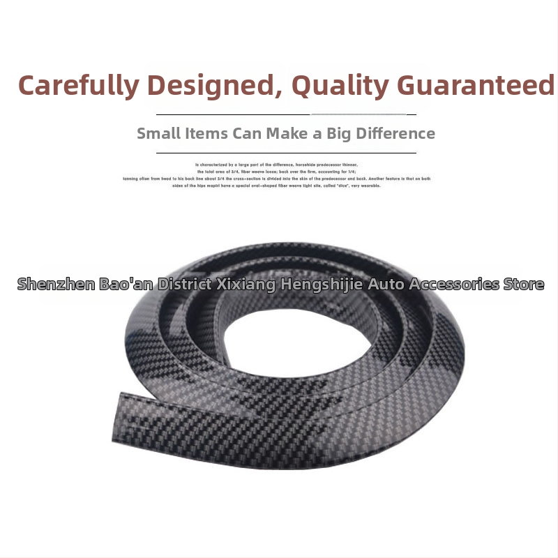 Univerzálny gumový ozdobný pás okraja kolies s 3D karbónovou textúrou, model 30256